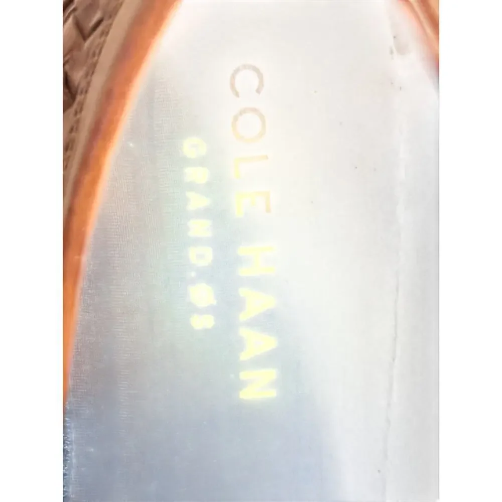 Cole Haan leather woven penny loafers British tan dynamic energy foam comfort